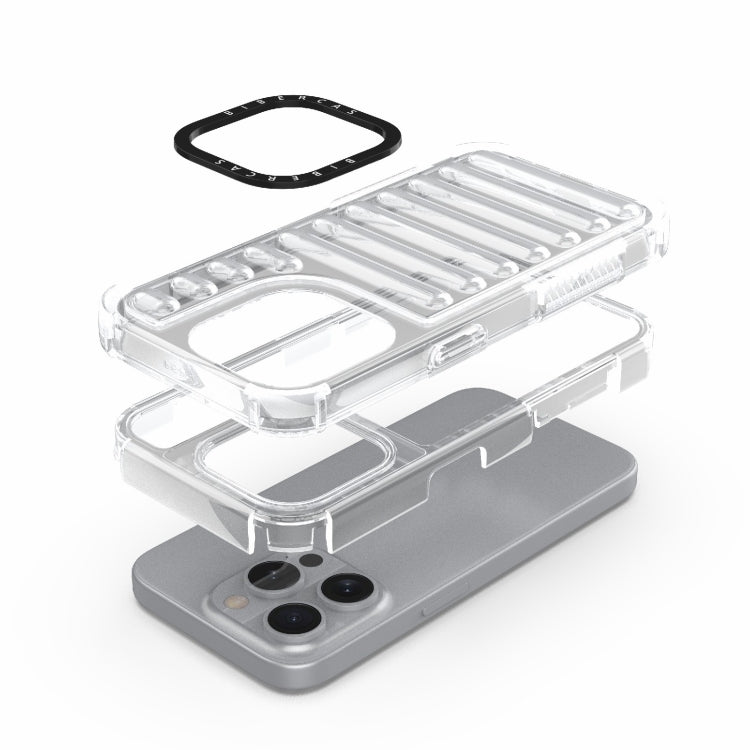 For iPhone 15 Pro High Transparency TPU Hybrid PC Airbag Phone Case