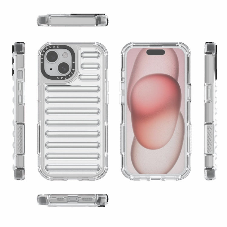 For iPhone 15 High Transparency TPU Hybrid PC Airbag Phone Case