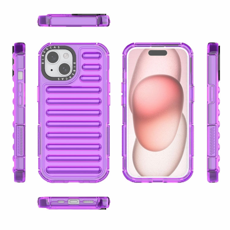 For iPhone 15 High Transparency TPU Hybrid PC Airbag Phone Case