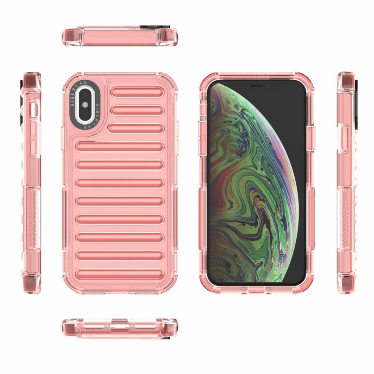 For iPhone XS / X High Transparency TPU Hybrid PC Airbag Phone Case