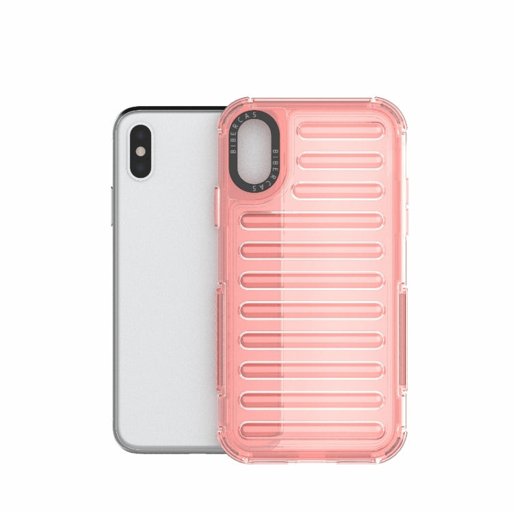 For iPhone XS / X High Transparency TPU Hybrid PC Airbag Phone Case