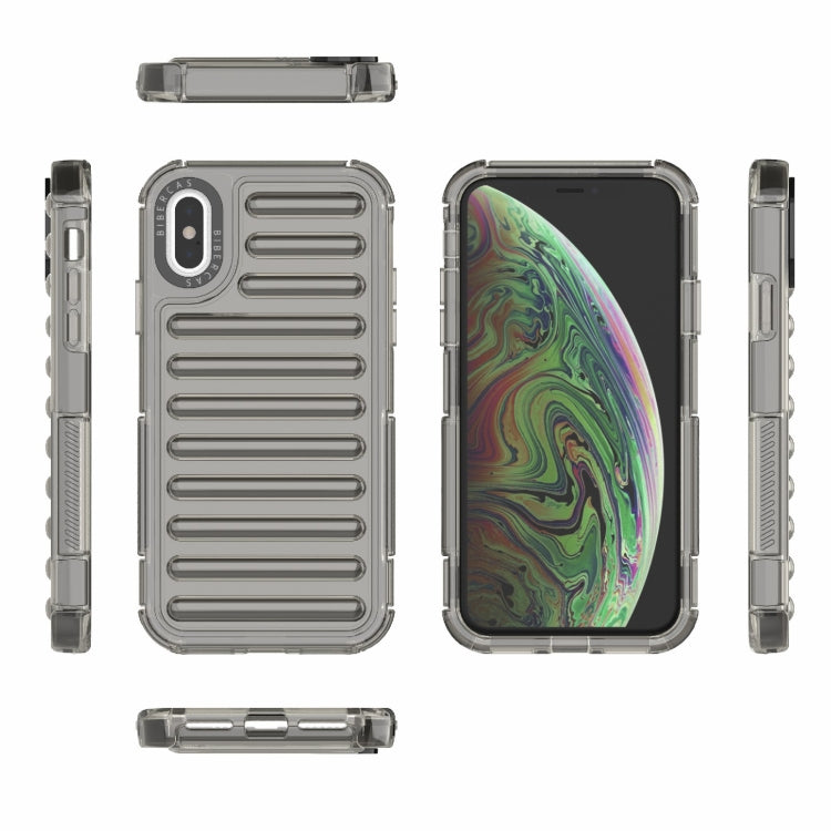 For iPhone XS / X High Transparency TPU Hybrid PC Airbag Phone Case
