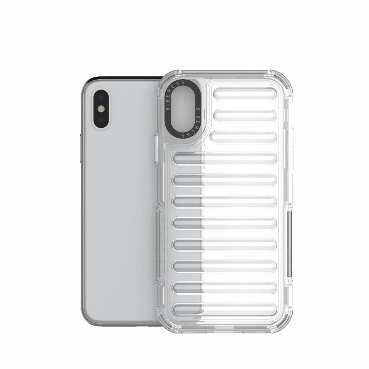 For iPhone XS / X High Transparency TPU Hybrid PC Airbag Phone Case
