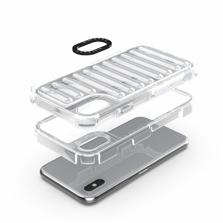 For iPhone XS / X High Transparency TPU Hybrid PC Airbag Phone Case