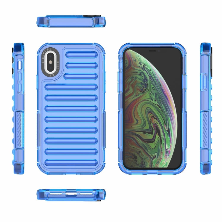 For iPhone XS / X High Transparency TPU Hybrid PC Airbag Phone Case