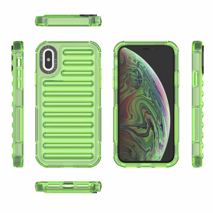 For iPhone XS / X High Transparency TPU Hybrid PC Airbag Phone Case