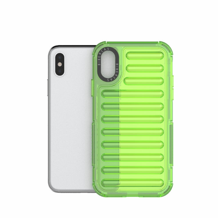 For iPhone XS / X High Transparency TPU Hybrid PC Airbag Phone Case
