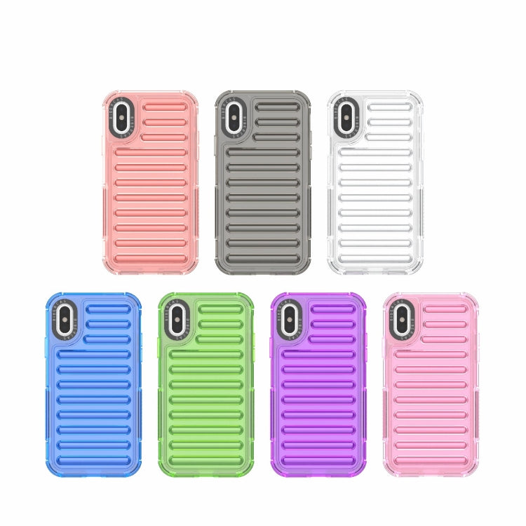 For iPhone XS / X High Transparency TPU Hybrid PC Airbag Phone Case