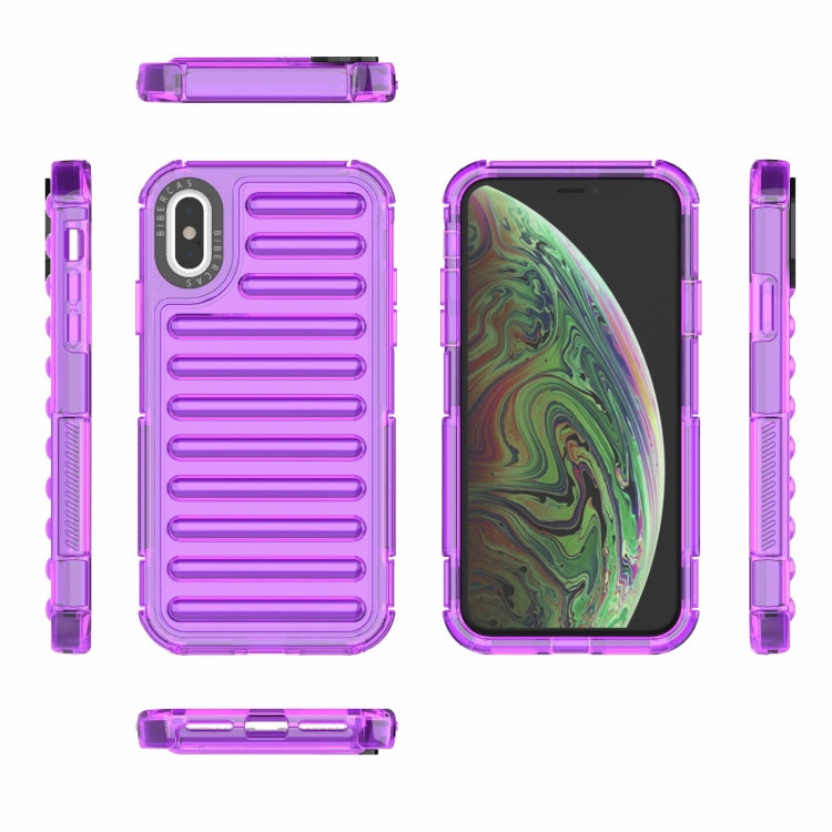 For iPhone XS / X High Transparency TPU Hybrid PC Airbag Phone Case