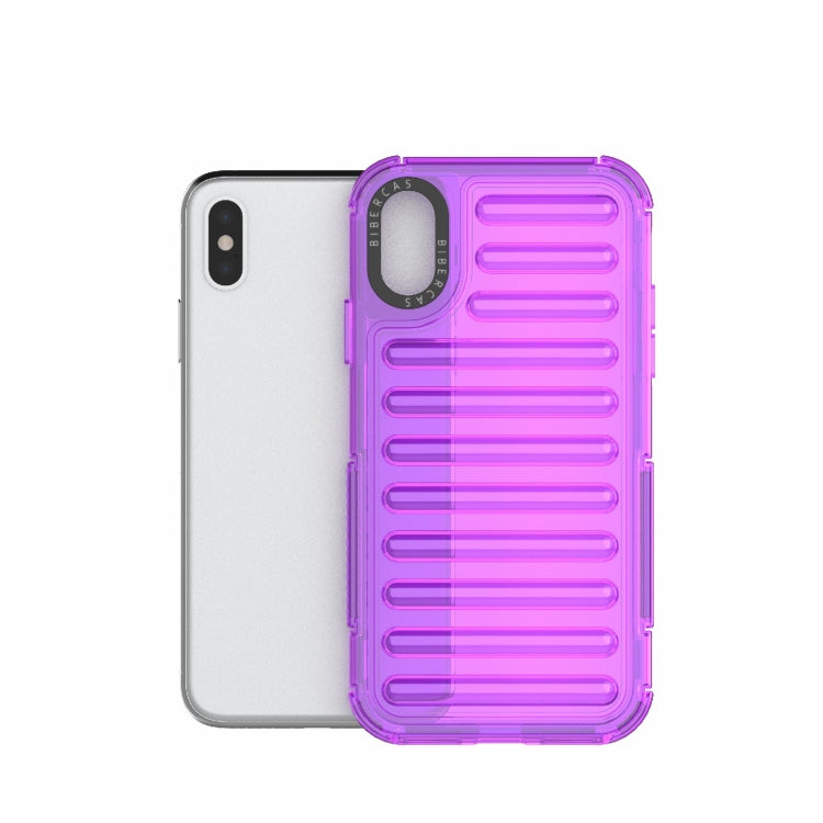For iPhone XS / X High Transparency TPU Hybrid PC Airbag Phone Case