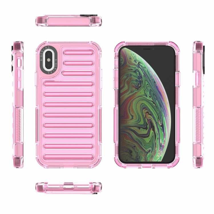 For iPhone XS / X High Transparency TPU Hybrid PC Airbag Phone Case