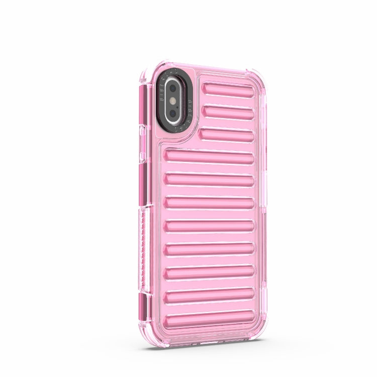 For iPhone XS / X High Transparency TPU Hybrid PC Airbag Phone Case