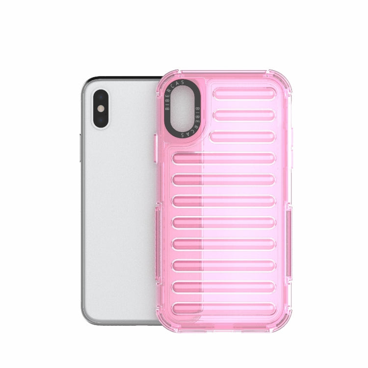 For iPhone XS / X High Transparency TPU Hybrid PC Airbag Phone Case