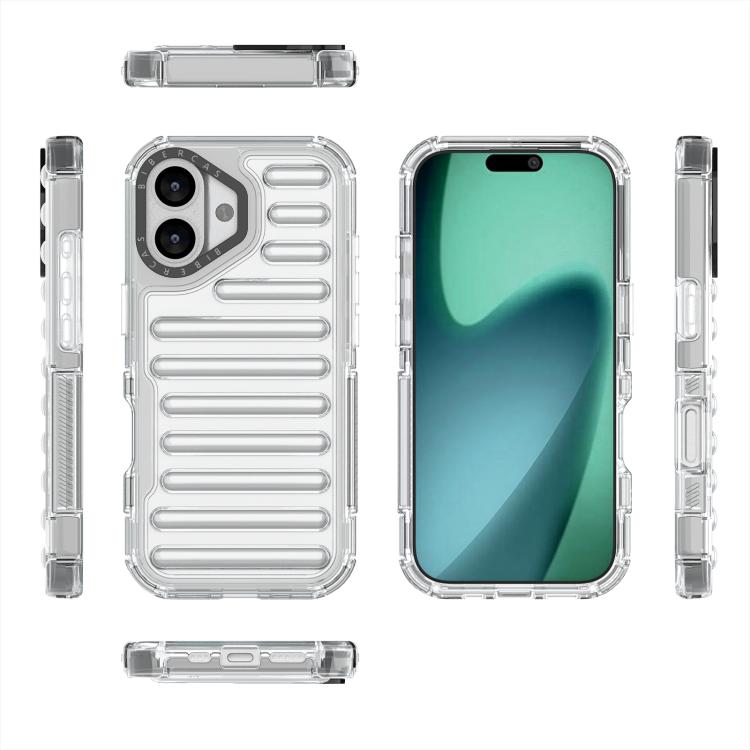 For iPhone 17 High Transparency TPU Hybrid PC Airbag Phone Case