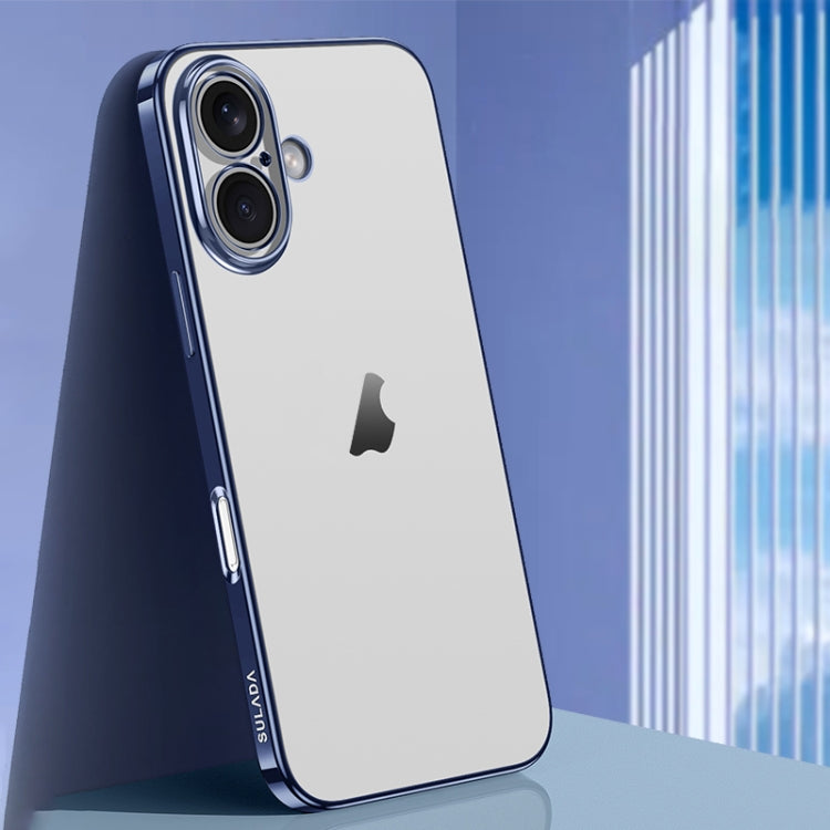 For iPhone 16 Plus SULADA Natural Color Series Electroplating Frosted TPU Phone Case