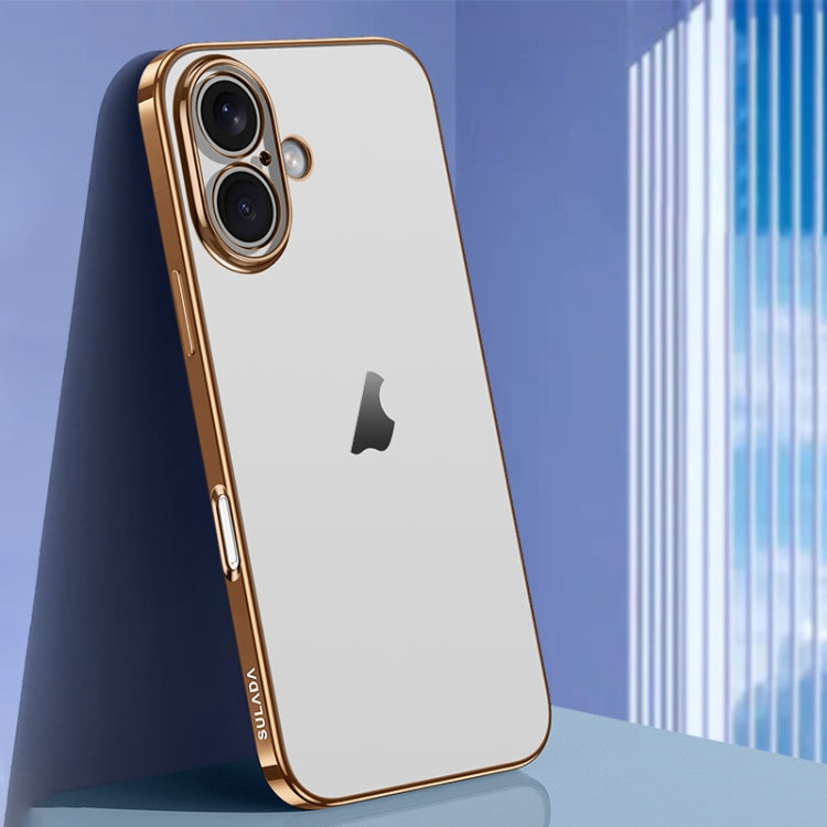 For iPhone 16 Plus SULADA Natural Color Series Electroplating Frosted TPU Phone Case