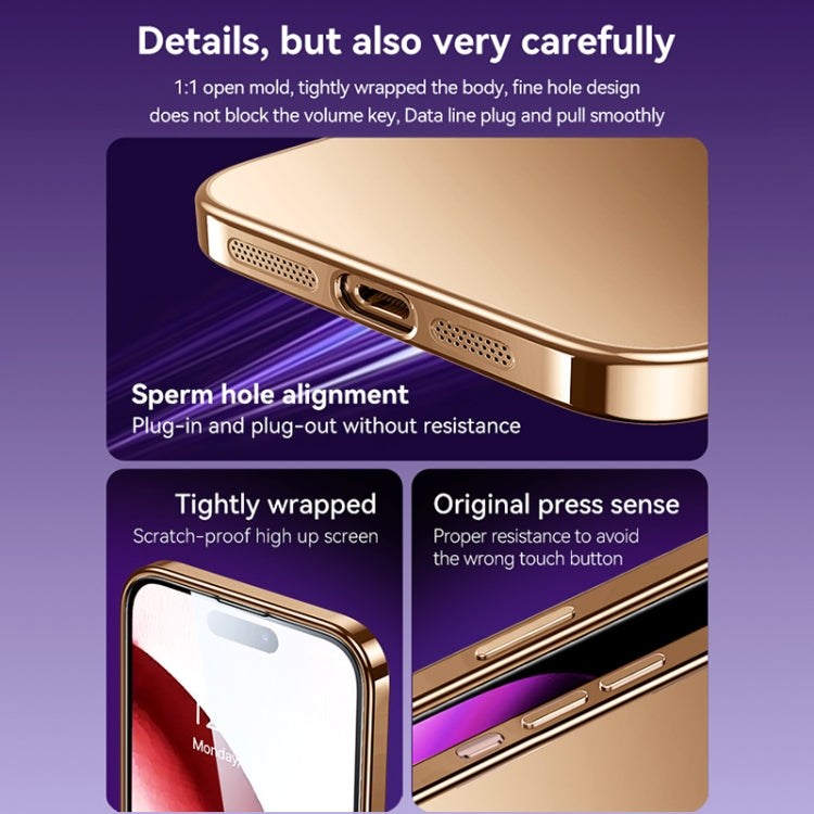 For iPhone 16 SULADA Natural Color Series Electroplating Frosted TPU Phone Case