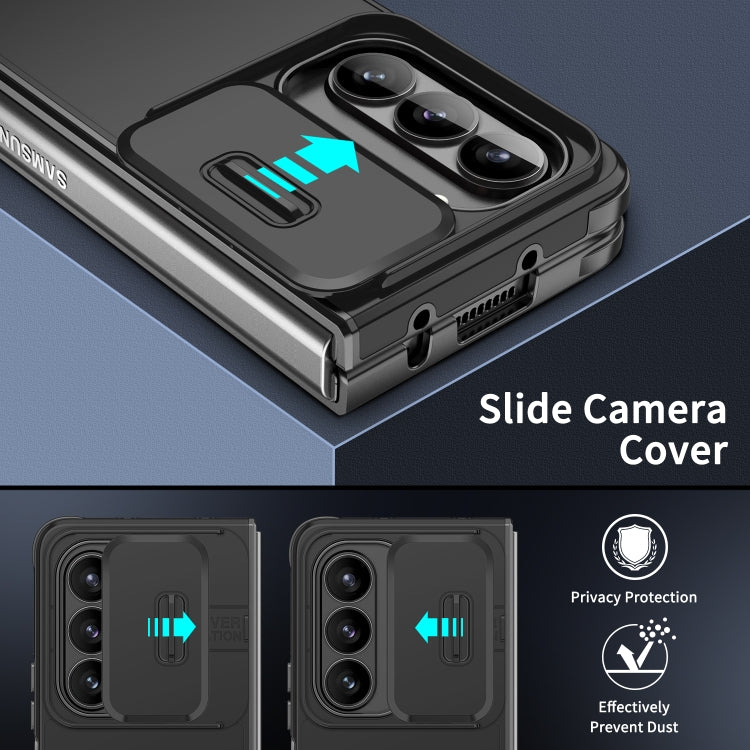 For Samsung Galaxy Z Fold5 Sliding Camshield TPU + PC Phone Case