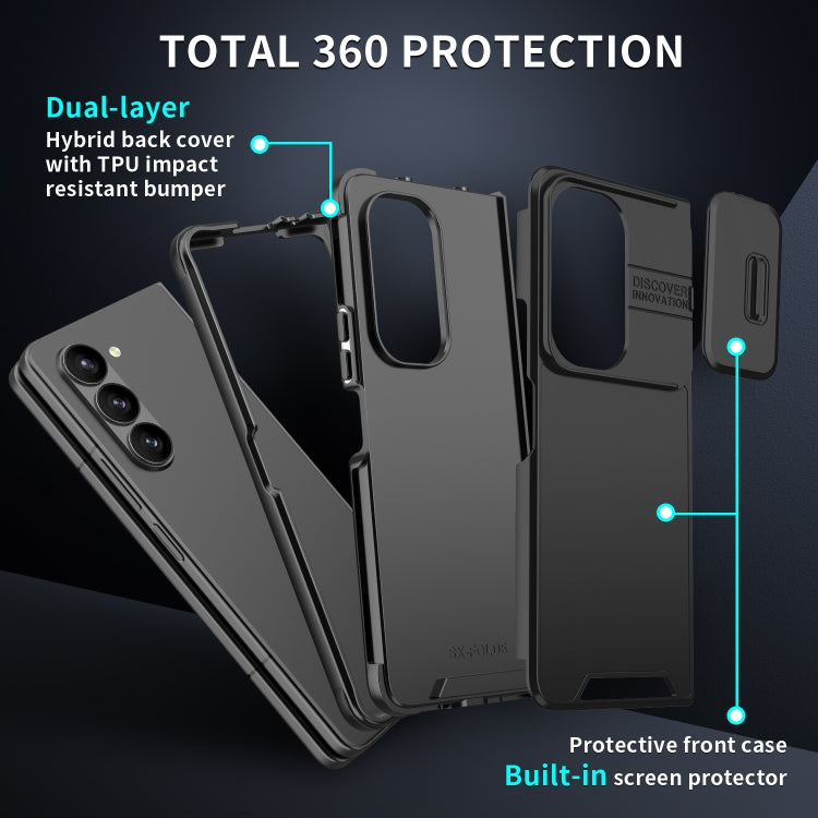 For Samsung Galaxy Z Fold5 Sliding Camshield TPU + PC Phone Case