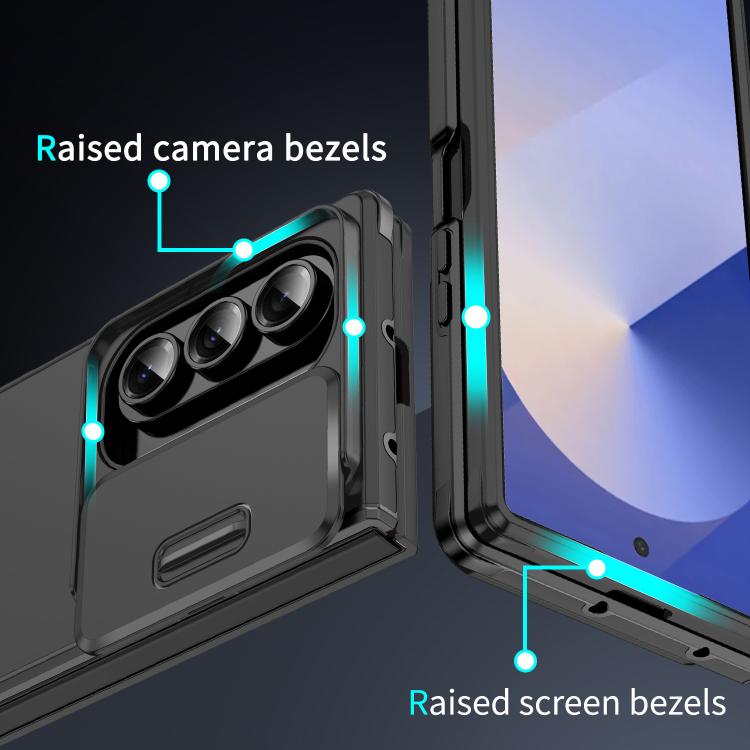 For Samsung Galaxy Z Fold7 Sliding Camshield TPU + PC Phone Case