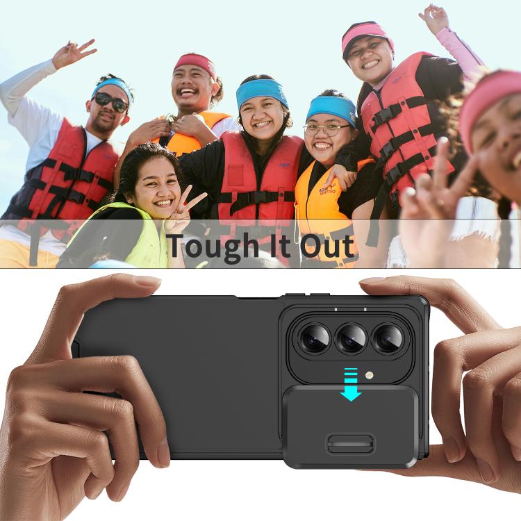 For Samsung Galaxy Z Fold7 Sliding Camshield TPU + PC Phone Case