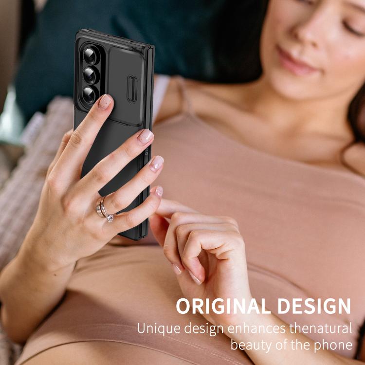 For Samsung Galaxy Z Fold7 Sliding Camshield TPU + PC Phone Case