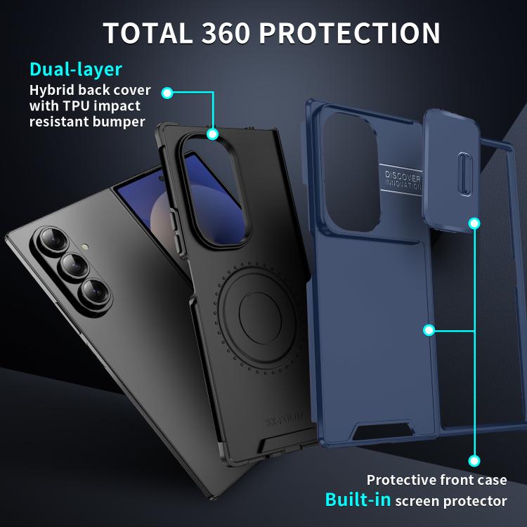For Samsung Galaxy Z Fold7 Sliding Camshield TPU + PC Phone Case
