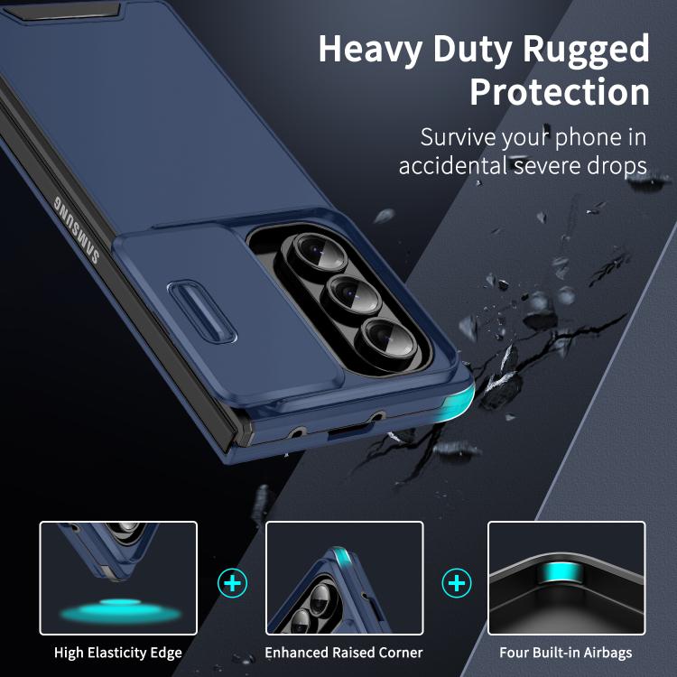 For Samsung Galaxy Z Fold7 Sliding Camshield TPU + PC Phone Case