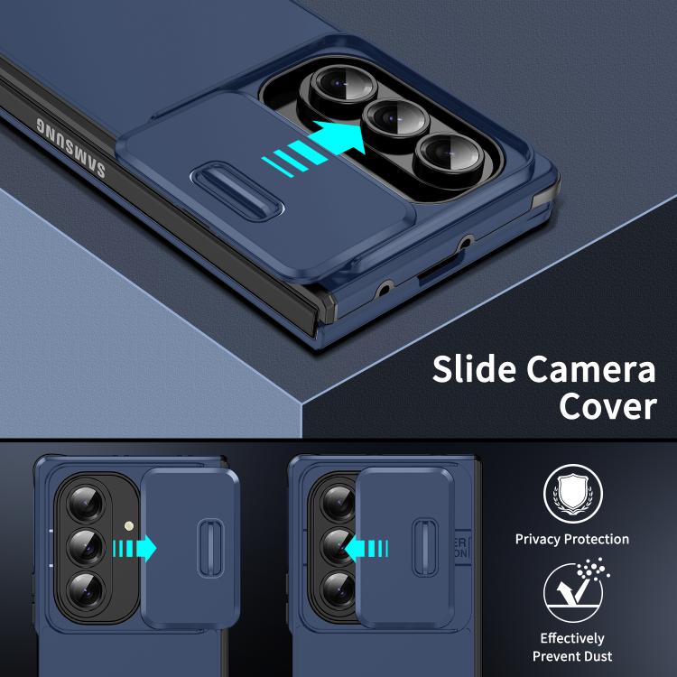 For Samsung Galaxy Z Fold7 Sliding Camshield TPU + PC Phone Case
