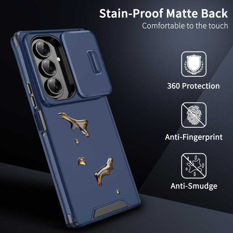 For Samsung Galaxy Z Fold7 Sliding Camshield TPU + PC Phone Case