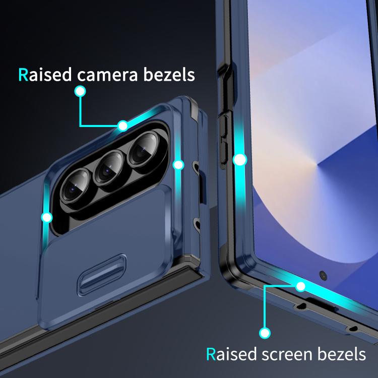 For Samsung Galaxy Z Fold7 Sliding Camshield TPU + PC Phone Case