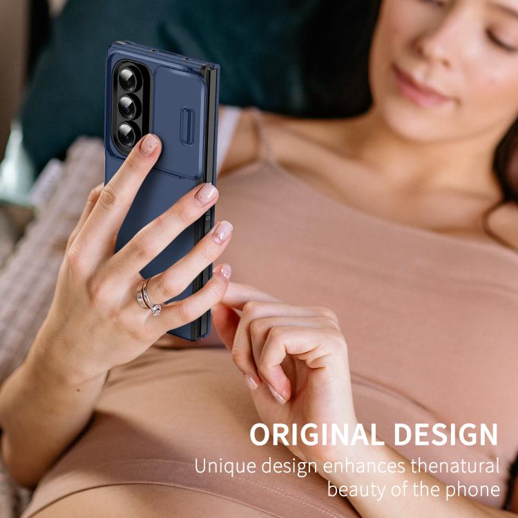 For Samsung Galaxy Z Fold7 Sliding Camshield TPU + PC Phone Case