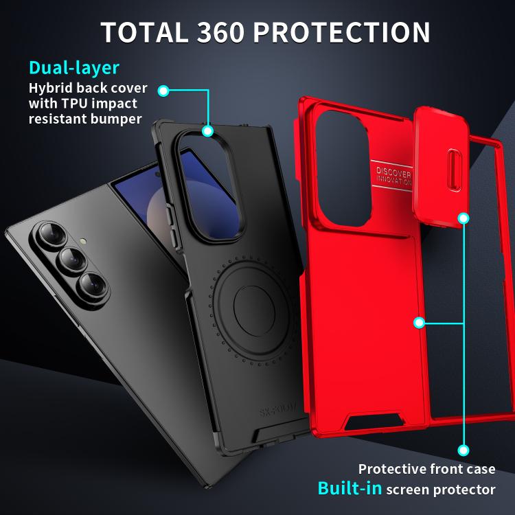 For Samsung Galaxy Z Fold7 Sliding Camshield TPU + PC Phone Case