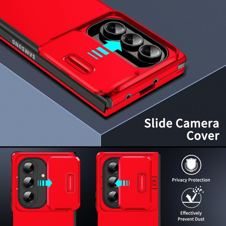 For Samsung Galaxy Z Fold7 Sliding Camshield TPU + PC Phone Case
