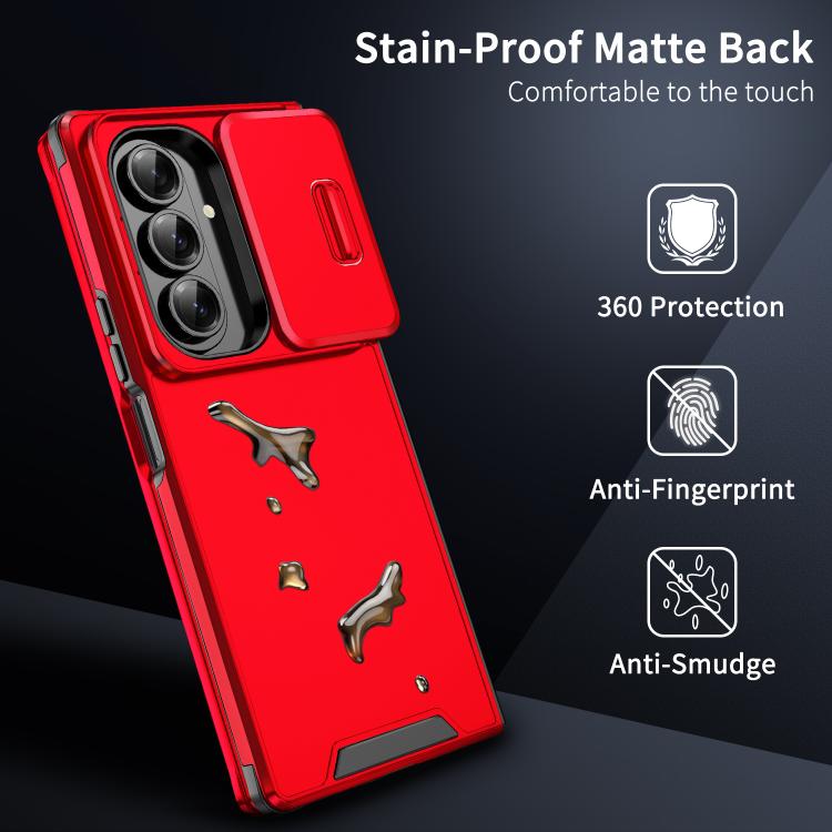 For Samsung Galaxy Z Fold7 Sliding Camshield TPU + PC Phone Case