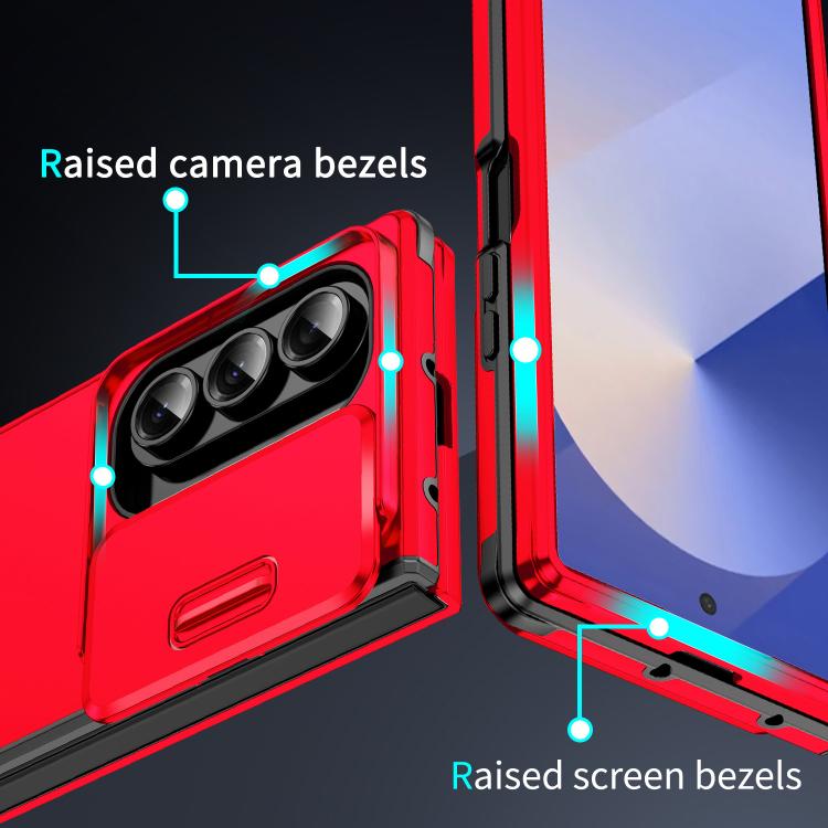 For Samsung Galaxy Z Fold7 Sliding Camshield TPU + PC Phone Case