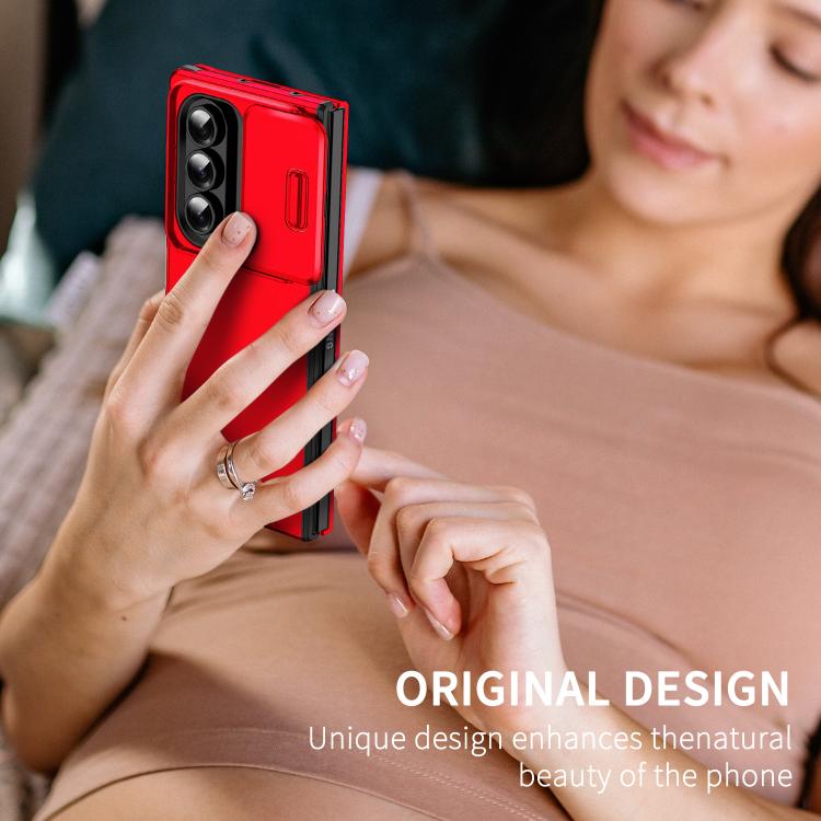 For Samsung Galaxy Z Fold7 Sliding Camshield TPU + PC Phone Case