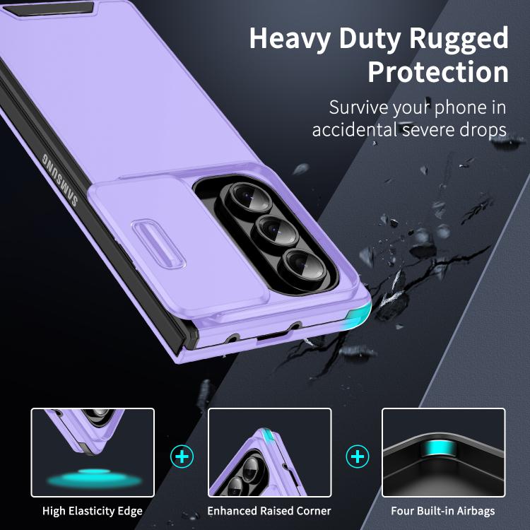 For Samsung Galaxy Z Fold7 Sliding Camshield TPU + PC Phone Case