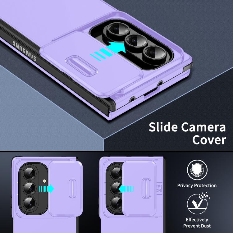 For Samsung Galaxy Z Fold7 Sliding Camshield TPU + PC Phone Case