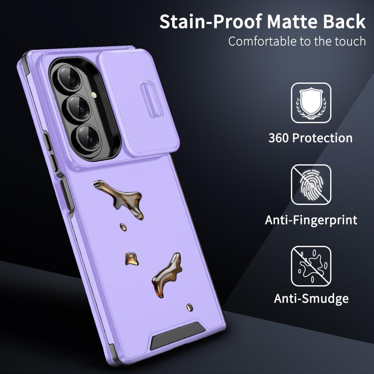 For Samsung Galaxy Z Fold7 Sliding Camshield TPU + PC Phone Case