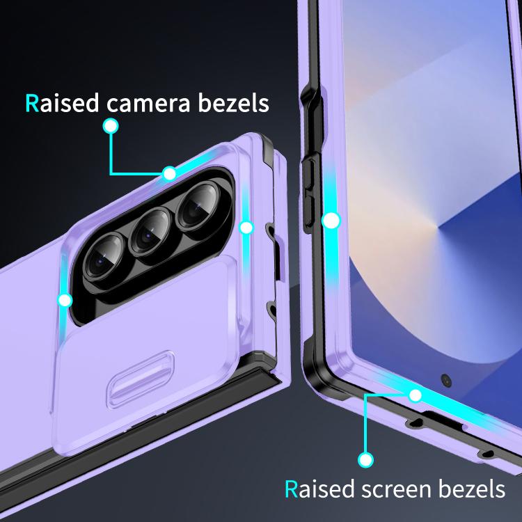 For Samsung Galaxy Z Fold7 Sliding Camshield TPU + PC Phone Case