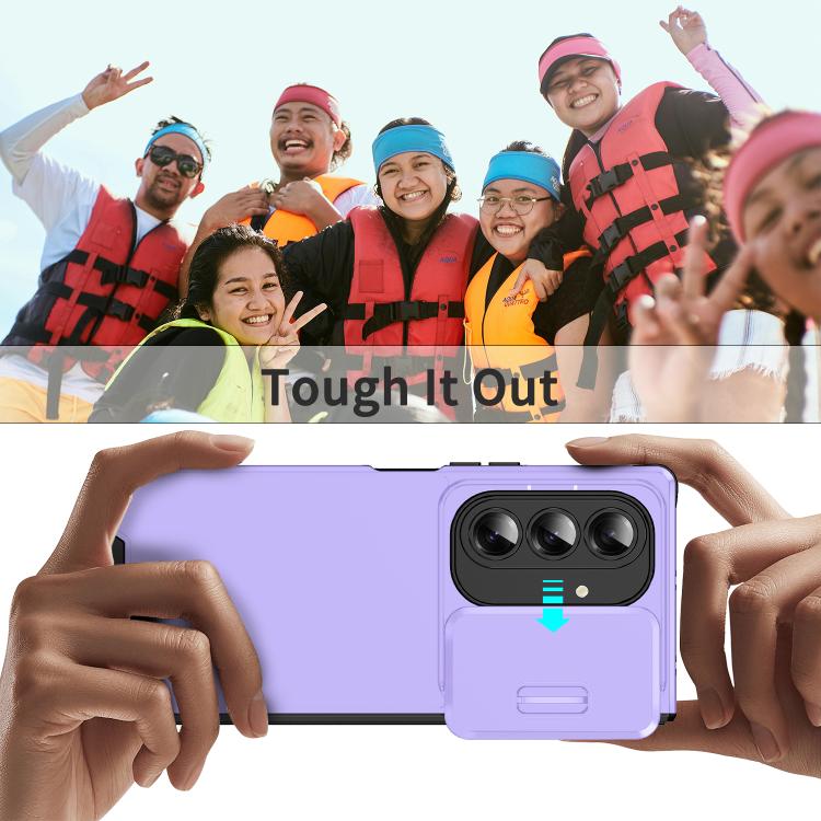 For Samsung Galaxy Z Fold7 Sliding Camshield TPU + PC Phone Case
