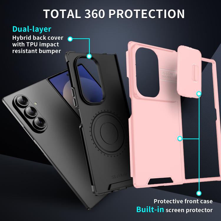 For Samsung Galaxy Z Fold7 Sliding Camshield TPU + PC Phone Case