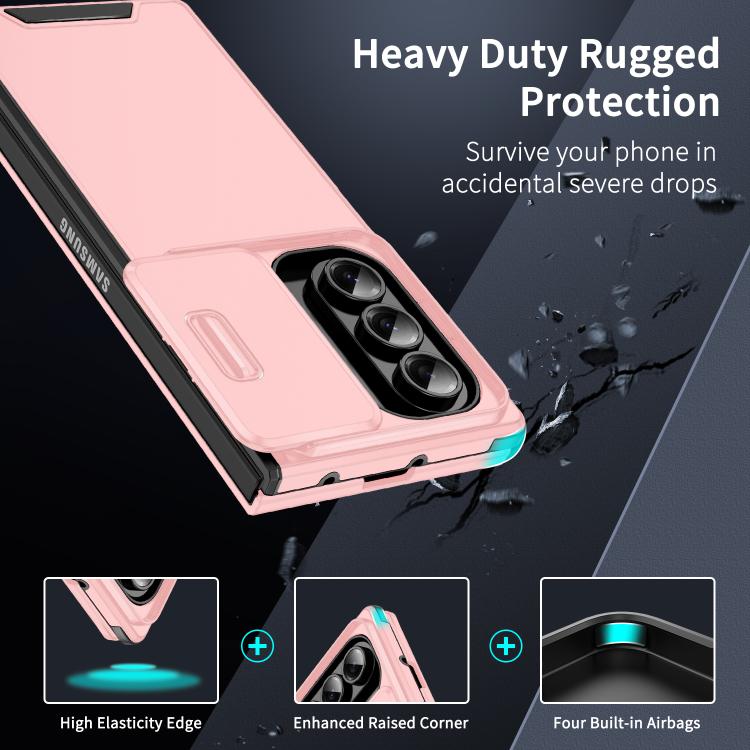 For Samsung Galaxy Z Fold7 Sliding Camshield TPU + PC Phone Case
