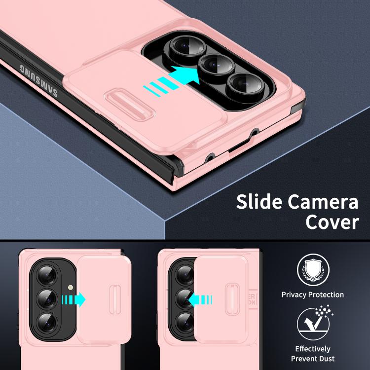For Samsung Galaxy Z Fold7 Sliding Camshield TPU + PC Phone Case