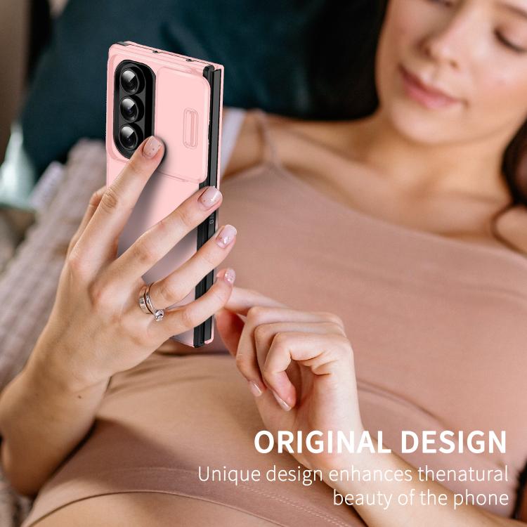 For Samsung Galaxy Z Fold7 Sliding Camshield TPU + PC Phone Case