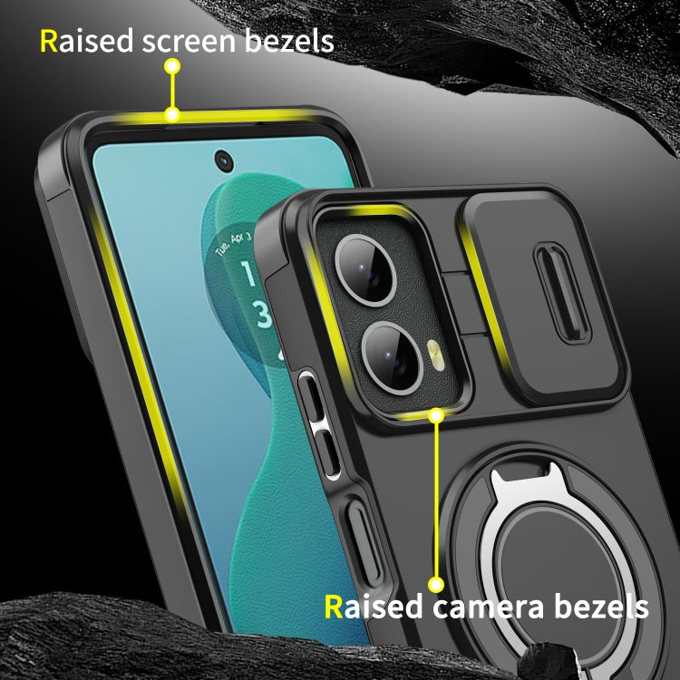 For Motorola Moto G 5G 2024 Sliding Camshield Ring Holder Phone Case