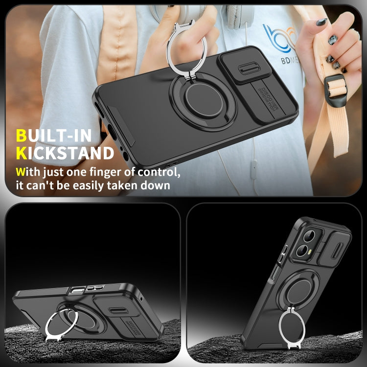 For Motorola Moto G 5G 2024 Sliding Camshield Ring Holder Phone Case