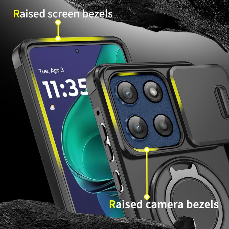For Motorola Moto G Stylus 5G 2025 Sliding Camshield Ring Holder Phone Case