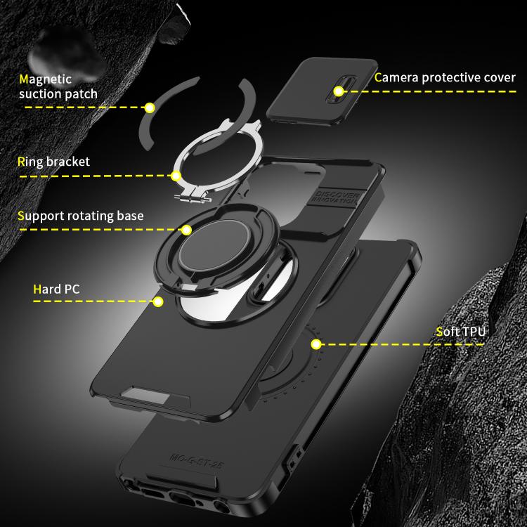 For Motorola Moto G Stylus 5G 2025 Sliding Camshield Ring Holder Phone Case
